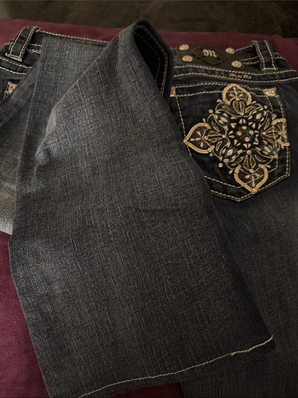 Miss Me Mid Rise Blue Bootcut Jeans - Picture 9 of 9
